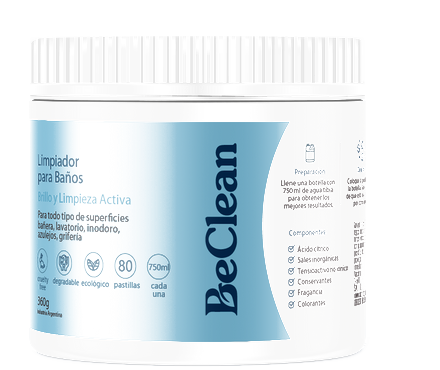 Pote de BeClean, limpiador en tabletas